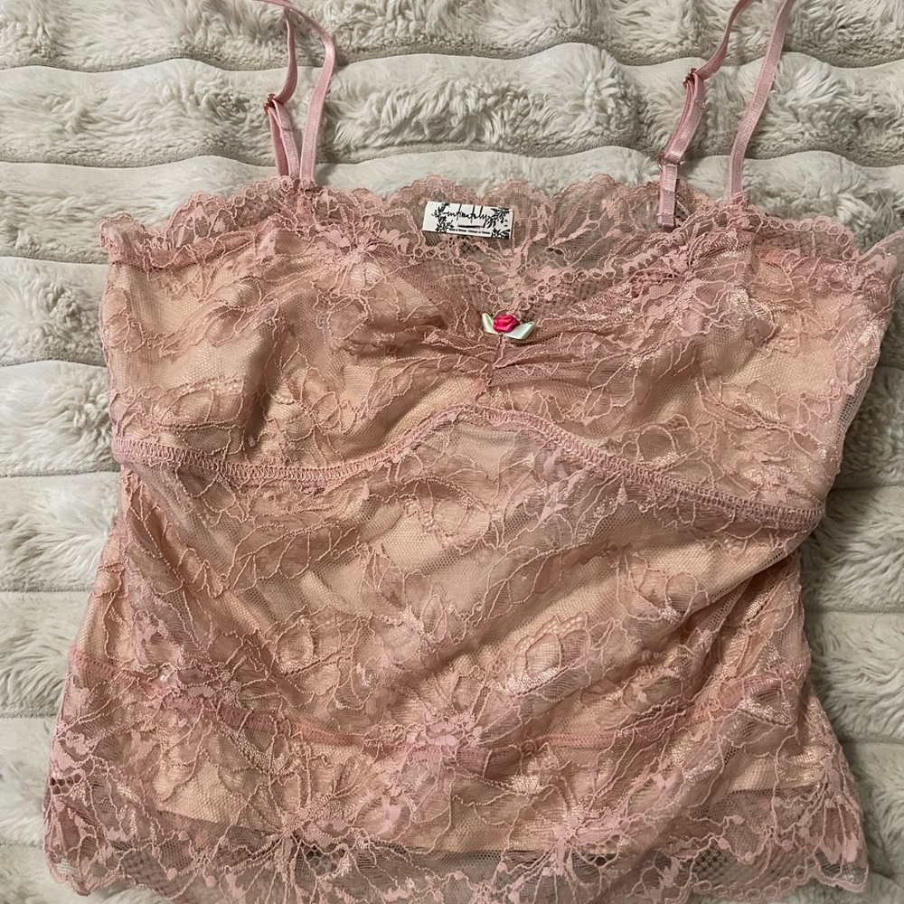 FP Movement by Free People Lace Camisole in Blush Pink